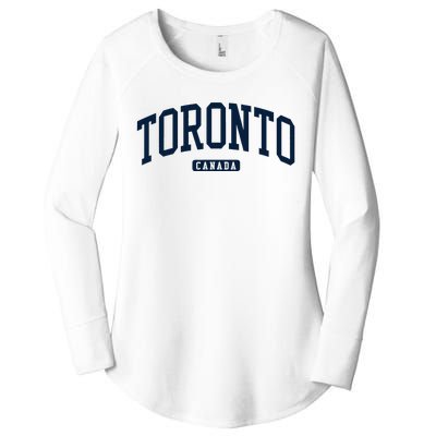 Toronto Canada College University Style Women's Perfect Tri Tunic Long Sleeve Shirt