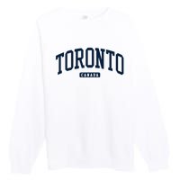 Toronto Canada College University Style Premium Crewneck Sweatshirt