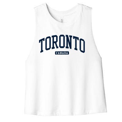 Toronto Canada College University Style Women's Racerback Cropped Tank