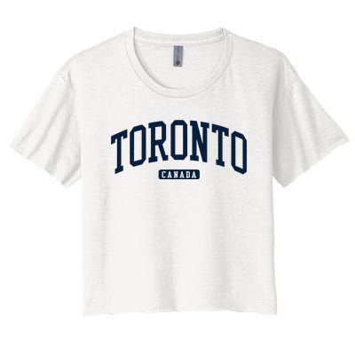 Toronto Canada College University Style Women's Crop Top Tee