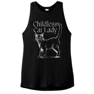 This Childless Cat Lady Ladies Is Voting Kamala Harris 2024 Ladies PosiCharge Tri-Blend Wicking Tank