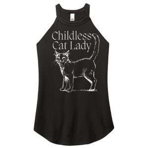 This Childless Cat Lady Ladies Is Voting Kamala Harris 2024 Women's Perfect Tri Rocker Tank