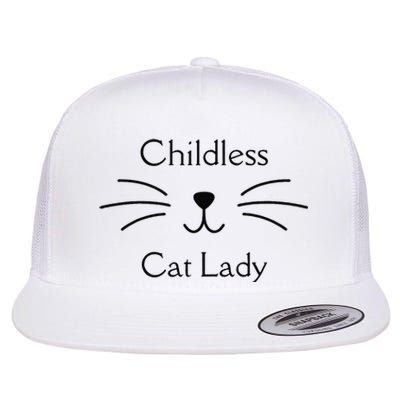 This Childless Cat Lady Ladies Is Voting Kamala Gift Flat Bill Trucker Hat