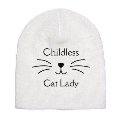 This Childless Cat Lady Ladies Is Voting Kamala Gift Short Acrylic Beanie