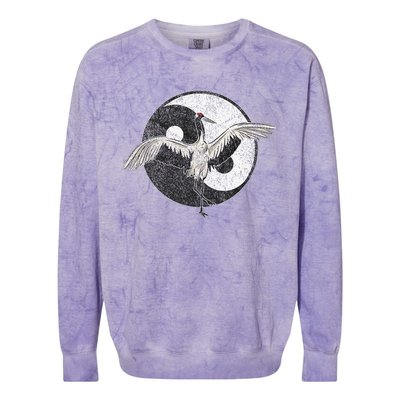 Tai Chi Crane Chinese Martial Arts Yin Yang Colorblast Crewneck Sweatshirt