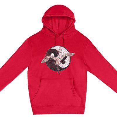 Tai Chi Crane Chinese Martial Arts Yin Yang Premium Pullover Hoodie