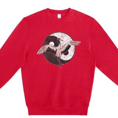 Tai Chi Crane Chinese Martial Arts Yin Yang Premium Crewneck Sweatshirt