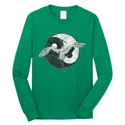 Tai Chi Crane Chinese Martial Arts Yin Yang Long Sleeve Shirt