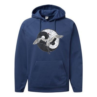 Tai Chi Crane Chinese Martial Arts Yin Yang Performance Fleece Hoodie