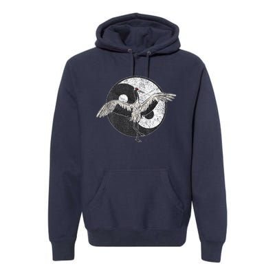 Tai Chi Crane Chinese Martial Arts Yin Yang Premium Hoodie