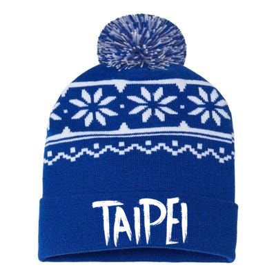 Taipei Capital City Cute Gift Taiwan Fan Hood USA-Made Snowflake Beanie