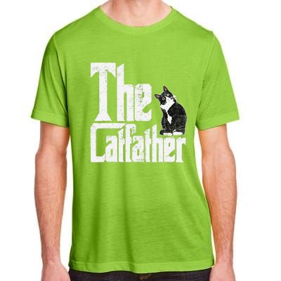 The Catfather Cat Father Mafia Funny Parody Fathers Day Adult ChromaSoft Performance T-Shirt