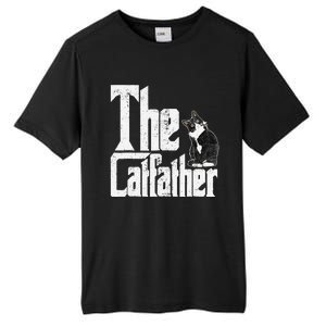 The Catfather Cat Father Mafia Funny Parody Fathers Day Tall Fusion ChromaSoft Performance T-Shirt