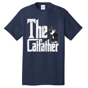 The Catfather Cat Father Mafia Funny Parody Fathers Day Tall T-Shirt