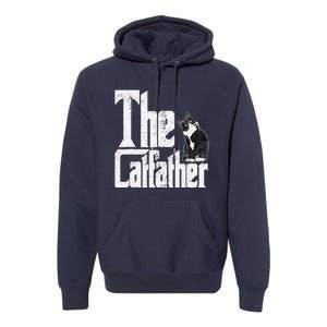 The Catfather Cat Father Mafia Funny Parody Fathers Day Premium Hoodie