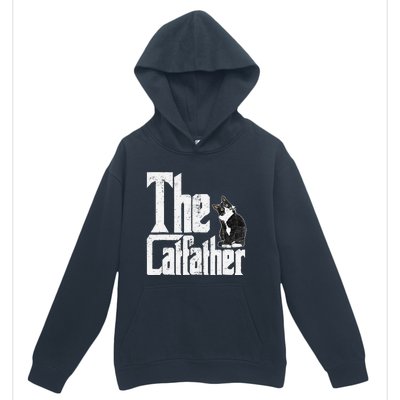 The Catfather Cat Father Mafia Funny Parody Fathers Day Urban Pullover Hoodie