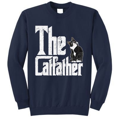 The Catfather Cat Father Mafia Funny Parody Fathers Day Tall Sweatshirt