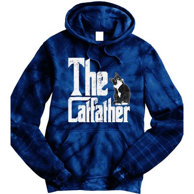 The Catfather Cat Father Mafia Funny Parody Fathers Day Tie Dye Hoodie