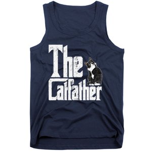 The Catfather Cat Father Mafia Funny Parody Fathers Day Tank Top