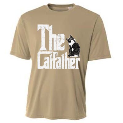 The Catfather Cat Father Mafia Funny Parody Fathers Day Cooling Performance Crew T-Shirt