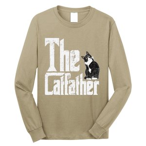 The Catfather Cat Father Mafia Funny Parody Fathers Day Long Sleeve Shirt