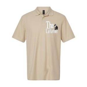 The Catfather Cat Father Mafia Funny Parody Fathers Day Softstyle Adult Sport Polo