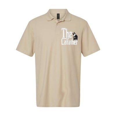 The Catfather Cat Father Mafia Funny Parody Fathers Day Softstyle Adult Sport Polo