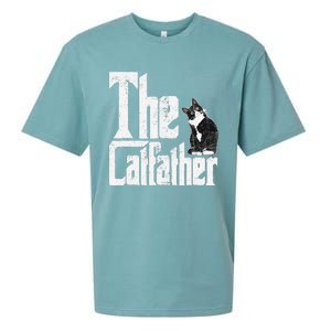 The Catfather Cat Father Mafia Funny Parody Fathers Day Sueded Cloud Jersey T-Shirt