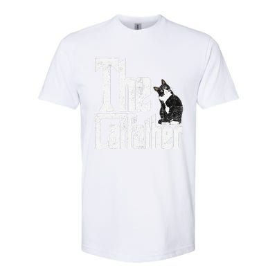 The Catfather Cat Father Mafia Funny Parody Fathers Day Softstyle CVC T-Shirt