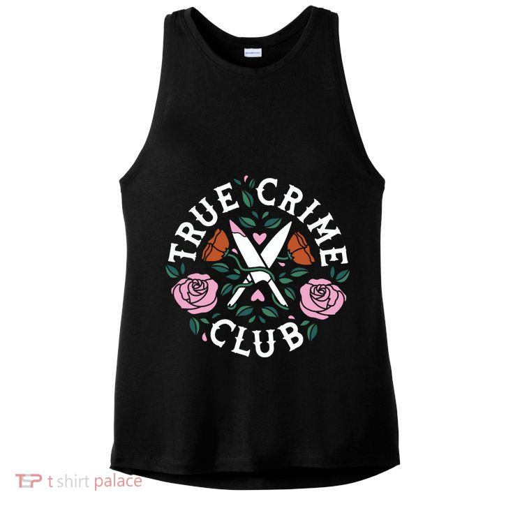 True Crime Club Funny True Crime Fan Ladies PosiCharge Tri-Blend Wicking Tank