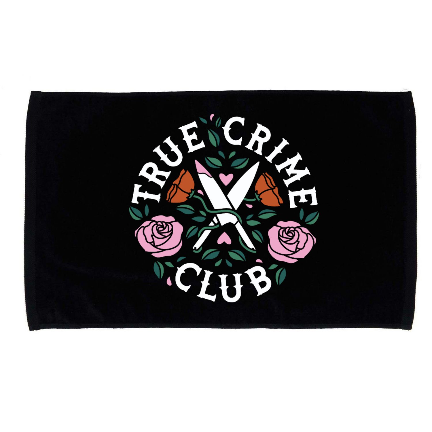 True Crime Club Funny True Crime Fan Microfiber Hand Towel