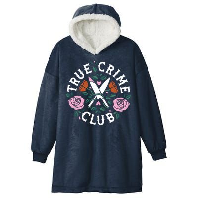 True Crime Club Funny True Crime Fan Hooded Wearable Blanket