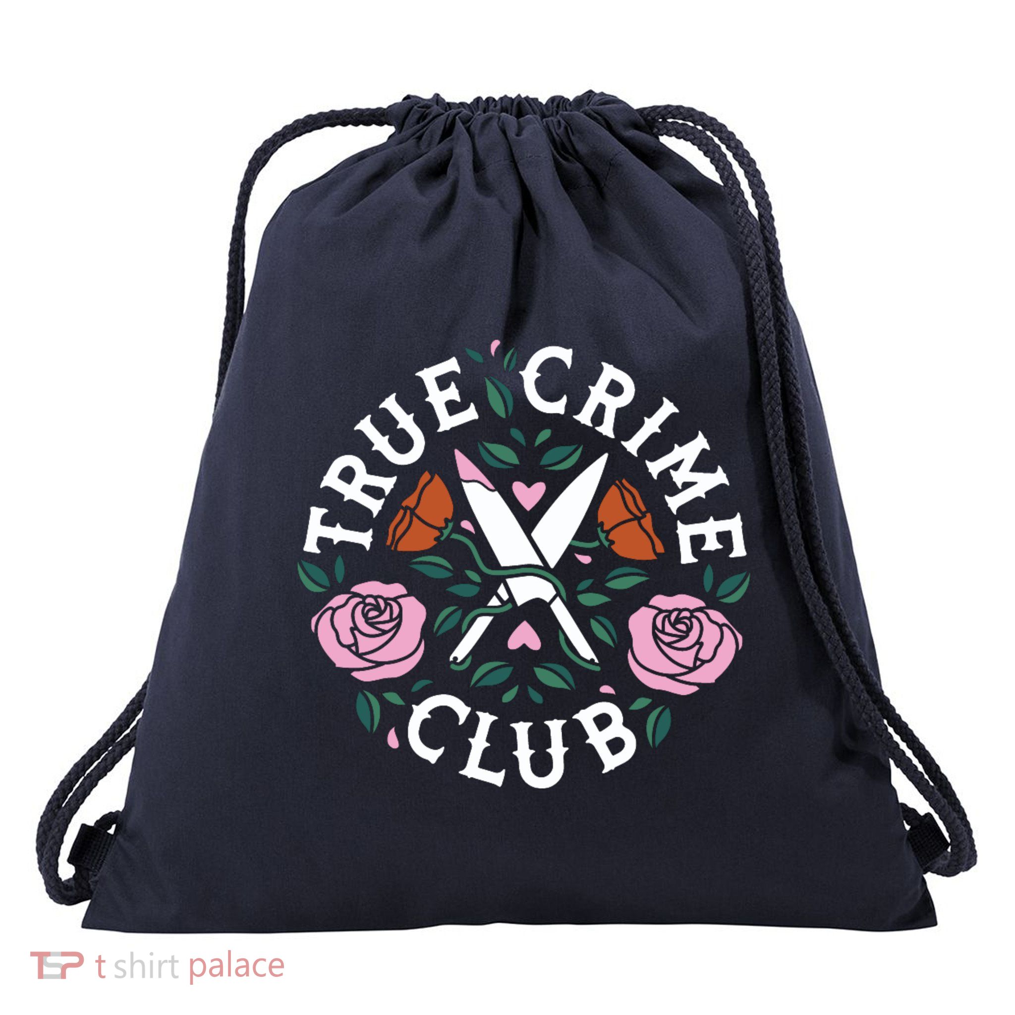 True Crime Club Funny True Crime Fan Drawstring Bag