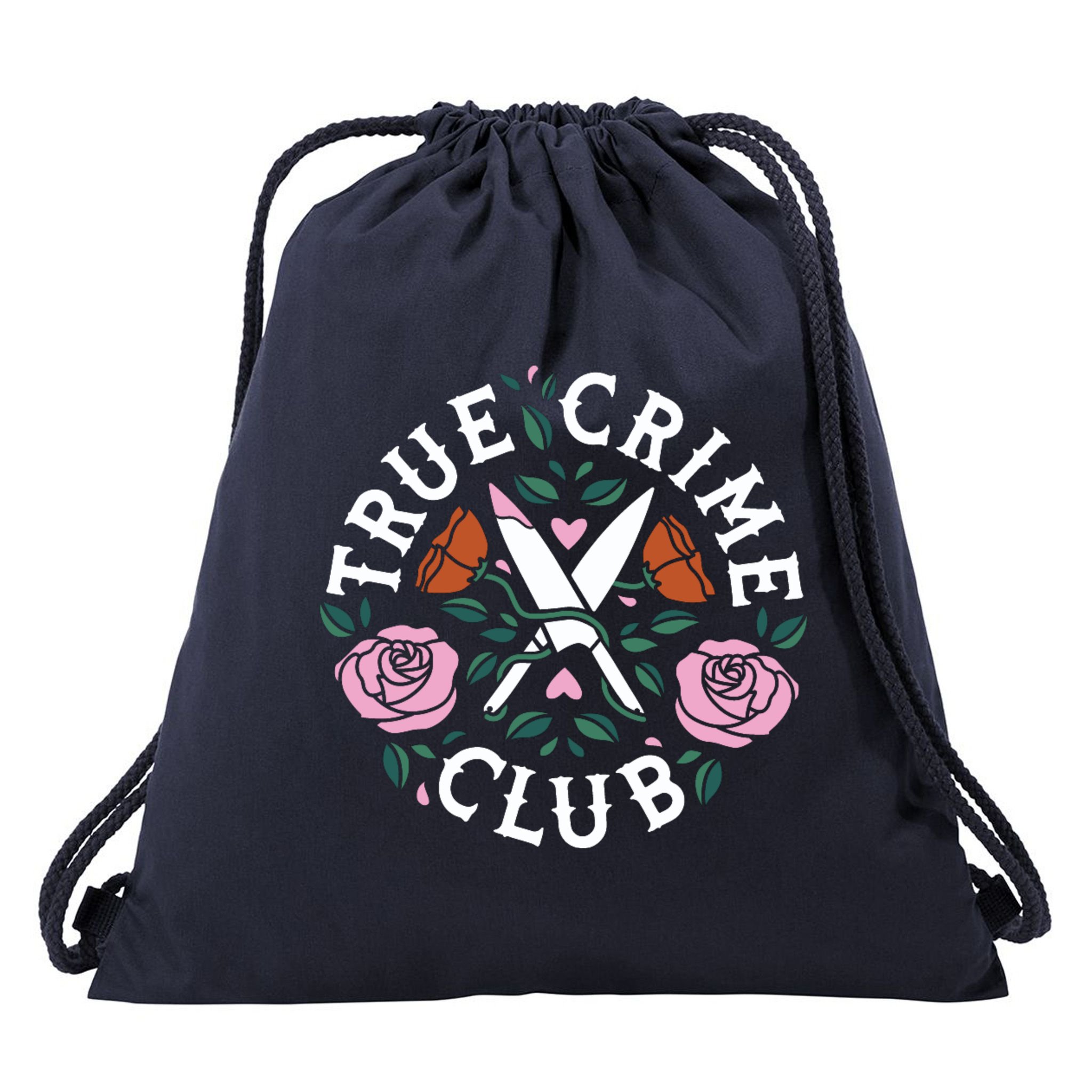 True Crime Club Funny True Crime Fan Drawstring Bag