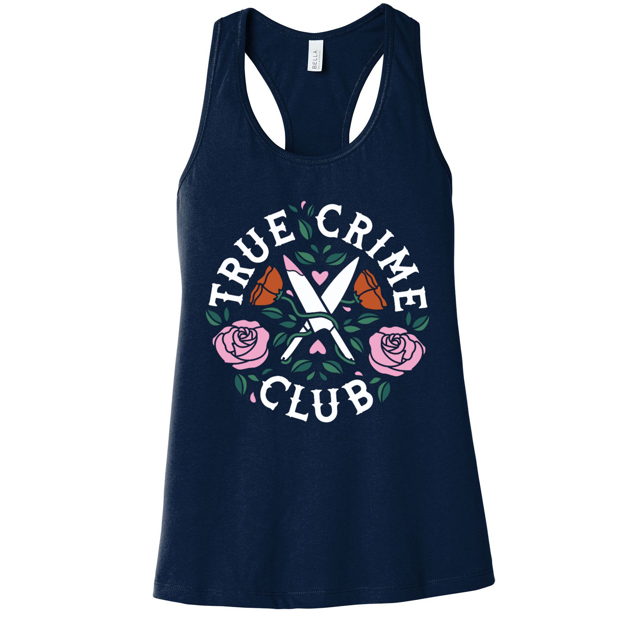 True Crime Club Funny True Crime Fan Womens Tank Top