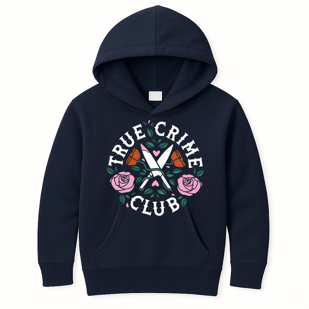 True Crime Club Funny True Crime Fan Kids Hoodie