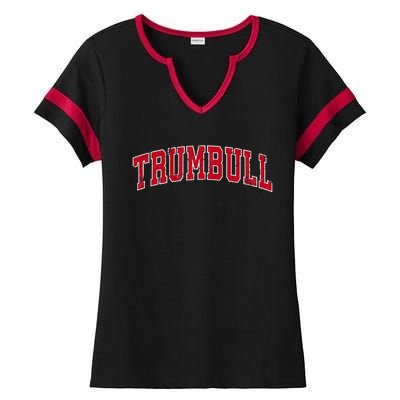 Trumbull Connecticut Ct Vintage Sports Ladies Halftime Notch Neck Tee