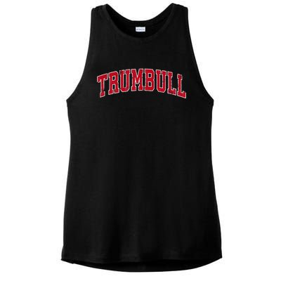 Trumbull Connecticut Ct Vintage Sports Ladies PosiCharge Tri-Blend Wicking Tank