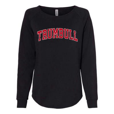 Trumbull Connecticut Ct Vintage Sports Womens California Wash Sweatshirt