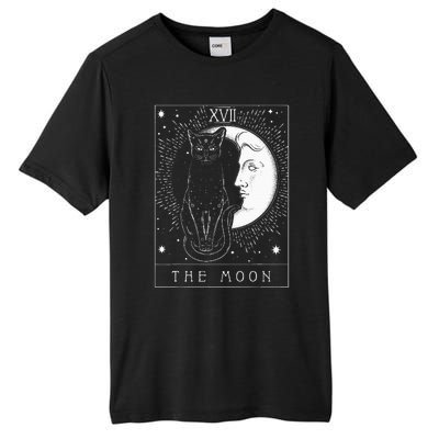 Tarot Card Crescent Moon And Cat Tall Fusion ChromaSoft Performance T-Shirt