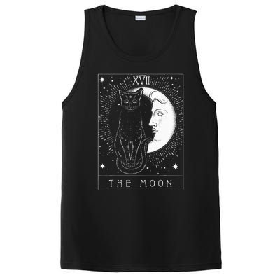 Tarot Card Crescent Moon And Cat PosiCharge Competitor Tank