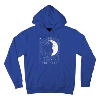 Tarot Card Crescent Moon And Cat Hoodie