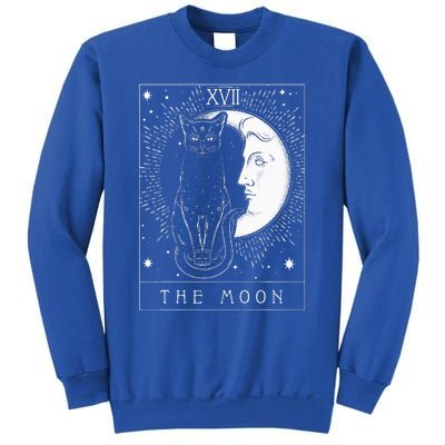 Tarot Card Crescent Moon And Cat Sweatshirt