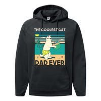 The Coolest Cat Dad Ever Performance Fleece Hoodie