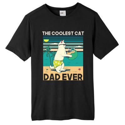 The Coolest Cat Dad Ever Tall Fusion ChromaSoft Performance T-Shirt