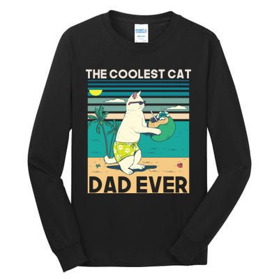 The Coolest Cat Dad Ever Tall Long Sleeve T-Shirt