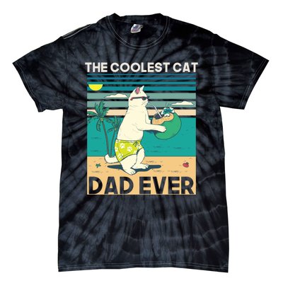 The Coolest Cat Dad Ever Tie-Dye T-Shirt