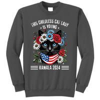 This Childless Cat Lady Ladies Is Voting Kamala 2024 Tall Sweatshirt