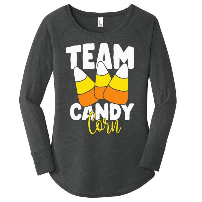 Team Candy Corn Halloween Costume Funny Women's Perfect Tri Tunic Long Sleeve Shirt