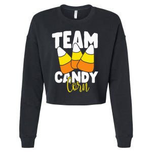 Team Candy Corn Halloween Costume Funny Cropped Pullover Crew